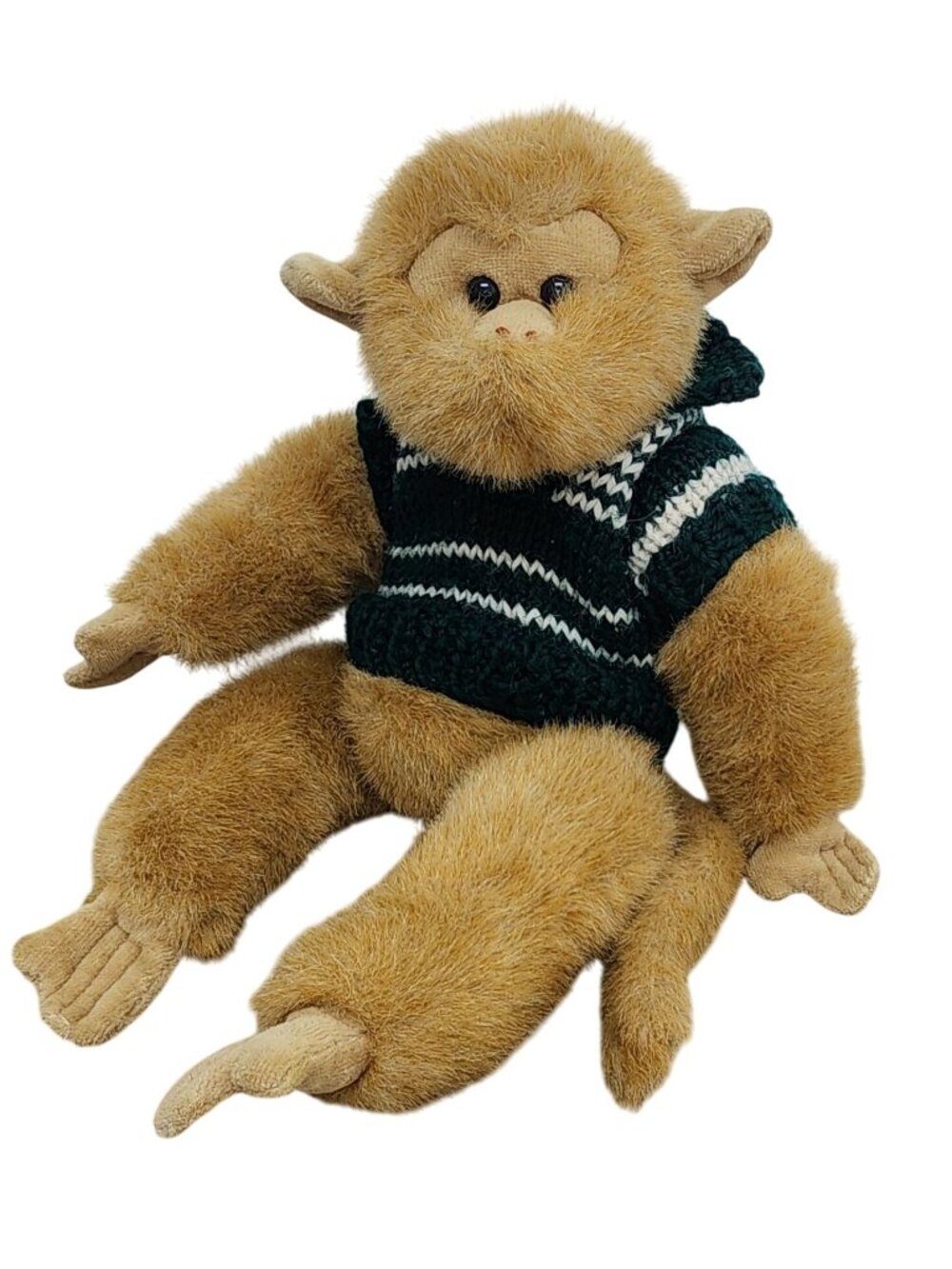 Vintage 1993 TY Attic Treasures Justin the Monkey Fully Jointed Plush Stuffed An